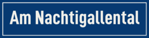 Straßenschild Am Nachtigallental