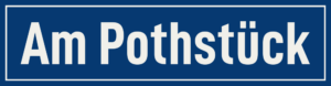 Straßenschild Am Pothstück