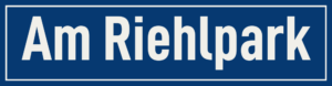 Straßenschild Am Riehlpark