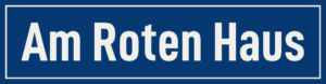 Straßenschild Am Roten Haus