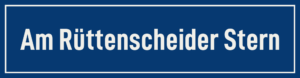 Straßenschild Am Rüttenscheider Stern