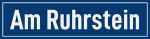Straßenschild Am Ruhrstein