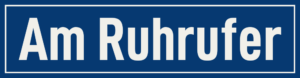 Straßenschild Am Ruhrufer