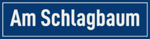 Straßenschild Am Schlagbaum