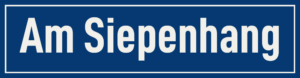 Straßenschild Am Siepenhang