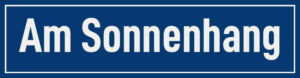 Straßenschild Am Sonnenhang