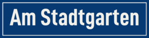 Straßenschild Am Stadtgarten
