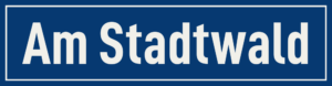Straßenschild Am Stadtwald