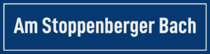 Straßenschild Am Stoppenberger Bach