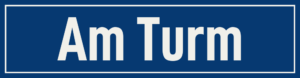 Straßenschild Am Turm