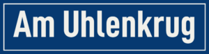 Straßenschild Am Uhlenkrug