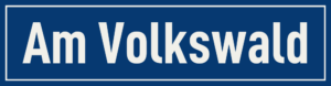 Straßenschild Am Volkswald