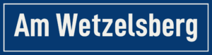 Straßenschild Am Wetzelsberg