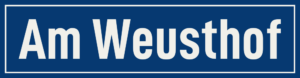 Straßenschild Am Weusthof