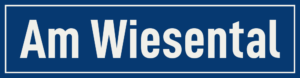 Straßenschild Am Wiesental