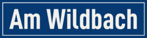 Straßenschild Am Wildbach