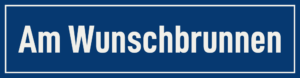 Straßenschild Am Wunschbrunnen