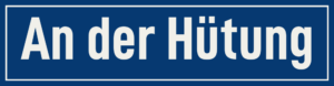 Straßenschild An der Hütung