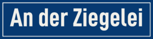 Straßenschild An der Ziegelei