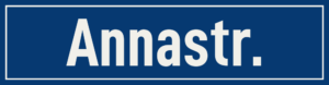 Straßenschild Annastraße