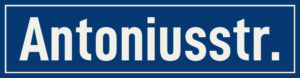 Straßenschild Antoniusstraße