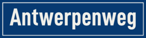 Straßenschild Antwerpenweg