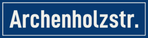 Straßenschild Archenholzstraße