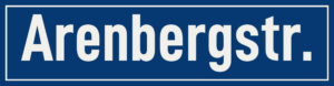 Straßenschild Arenbergstraße