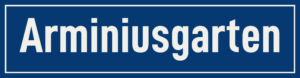 Straßenschild Arminiusgarten