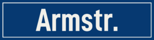 Straßenschild Armstraße