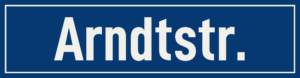 Straßenschild Arndtstraße