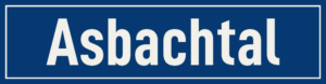 Straßenschild Asbachtal