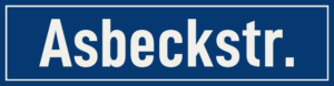 Straßenschild Asbeckstraße
