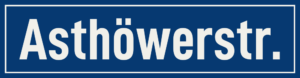Straßenschild Asthöwerstraße