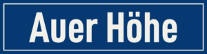 Straßenschild Auer Höhe