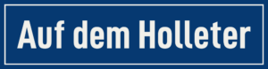 Straßenschild Auf dem Holleter