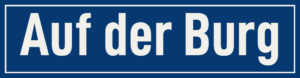 Straßenschild Auf der Burg