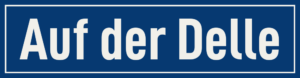 Straßenschild Auf der Delle