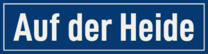 Straßenschild Auf der Heide