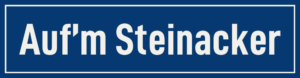 Straßenschild Auf’m Steinacker