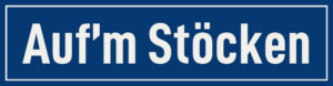 Straßenschild Auf’m Stöcken