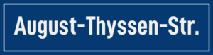 Straßenschild August-Thyssen-Straße