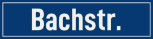 Straßenschild Bachstraße