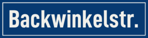Straßenschild Backwinkelstraße