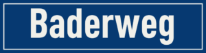 Straßenschild Baderweg