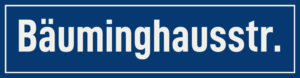 Straßenschild Bäuminghausstraße