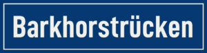 Straßenschild Barkhorstrücken