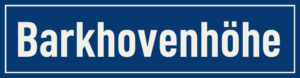 Straßenschild Barkhovenhöhe