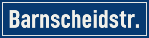 Straßenschild Barnscheidstraße