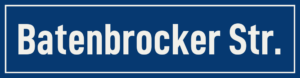 Straßenschild Batenbrocker Straße